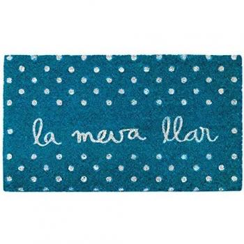 Laroom Felpudo la meva llar Azul, Blue, 40x70xH1,8cm