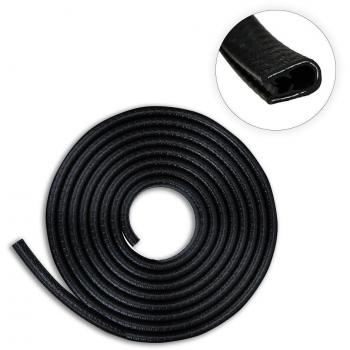 cymax 4 m para puerta de coche Borde Guardia Trim U Protector De Pantalla sello tiras para la protección de bordes de coches, barcos y equipo pesado, negro
