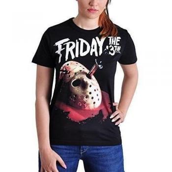 Viernes 13 Máscara de Jason camiseta negra algodón gran calidad - M