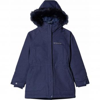 Columbia Boundary Bay Down - Parka para niña, Niñas, 1863561, Nocturnal, Extra-Large