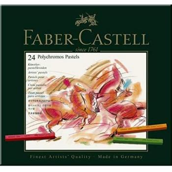 Faber-Castell 128524 - Estuche de cartón con 24 tizas pastel, multicolor