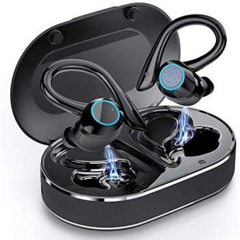 Auriculares Inalambricos Deporte, Andfive Auriculares Bluetooth 5.1 con Microfono Cascos Inalambricos IP7 Impermeable, Carga Rápida USB-C, CVC8.0 Cancelación de Ruido Auriculares Running [Actualizado]