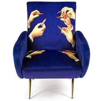 Seletti Toiletpaper Armchair Lipsticks Poltrona con decoro rossetti