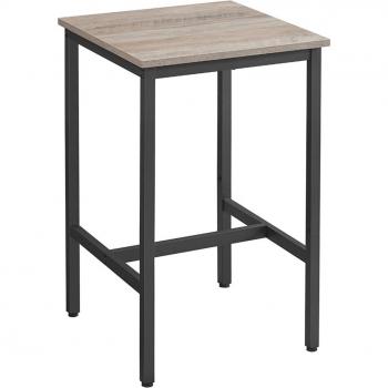 Mesa de Bar Cuadrada Alta, Estructura Robusta de Acero, Montaje Fácil, Ideal para Cocina y Salón, Estilo Industrial, Disponible en Varios Colores, 60x60x90 cm