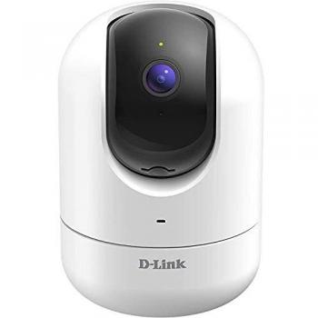 D-Link DCS-8526LH Cámara WiFi Full HD con giro motorizado, seguimiento personas, visión nocturna, detección personas que manda alerta y graba vídeo en la nube, Alexa, puerto red LAN, ONVIF, blanca