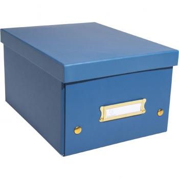 Caja de almacenamiento NeoDeco A5+ 21,5x28x15cm Azul de Francia