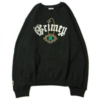 Sudadera Crew Vintage Grimey Saoirse Negra para Hombre
