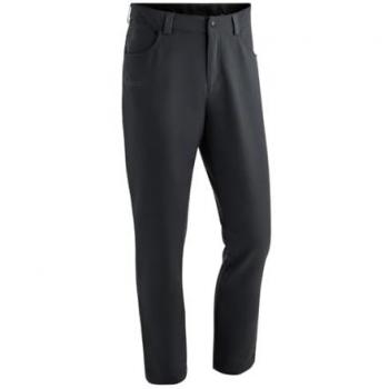 Maier Sports Charles Men's Outdoor Pants - Black, Regular Fit, Fleece Lined, Eco-Friendly Polyester Blend