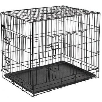Kerbl Jaula para Transporte, Plegable, Negro, 76 x 54 x 64 cm, 2 Puertas
