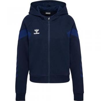 Sudadera con capucha con cremallera Hummel Travel para mujer, multideporte, color marino, talla XL