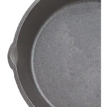 Sartén de Hierro Fundido KitchenCraft, Apta para Inducción, Redonda, 24 cm