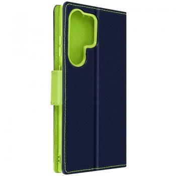 Funda para Samsung Galaxy S23 Ultra con Tarjetero y Soporte en Color Azul Oscuro