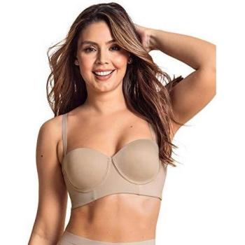 Leonisa Women's Strapless Longline Push-Up Bra - High Coverage Beige 38B