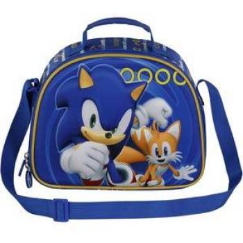 Portameriendas 3D Sonic Oficial Karactermania 20x25,5x10cm Azul