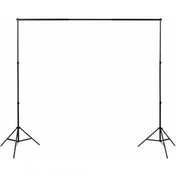 Kit de Estudio Fotográfico 3x5 m con Marco Ajustable y 3 Telones de Fondo de Algodón