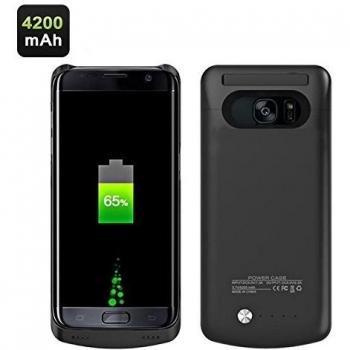 BW Samsung S7 Caja de batería externa - 4200mAh Capacidad, Indicadores LED, Soporte giratorio, Peso ligero, Construcción Premium