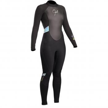 Gul 2018 Response Womens 3/2mm Flatlock Back Zip Wetsuit Black/Lines RE1319-B4 Ladies UK Sizes - 12 Tall