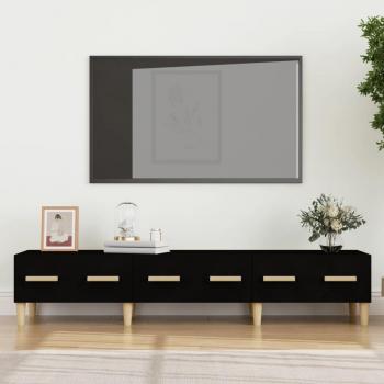vidaXL Mueble de TV madera contrachapada 150x34,5x30 cm negro