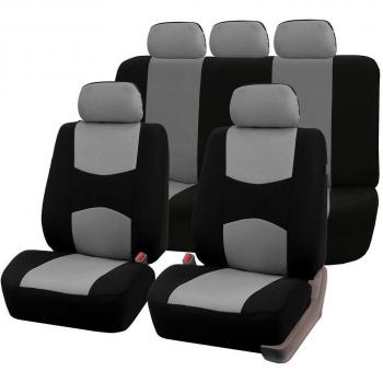 FH GROUP FB051GRAY115 Set de fundas de asientos de automóvil, multifuncionales, color gris, 11 piezas
