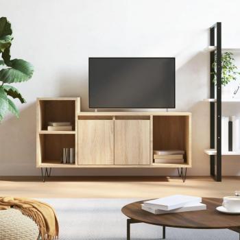 Mueble de TV vidaXL madera contrachapada roble Sonoma 100x35x55 cm marrón para salón