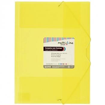 Grafoplas 04801860zpack de 6 carpetas con gomas multiline tamano folio color amarillo