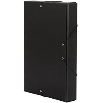 PARDO 273167 - Carpeta de proyectos con gomas, 90 mm, color negro