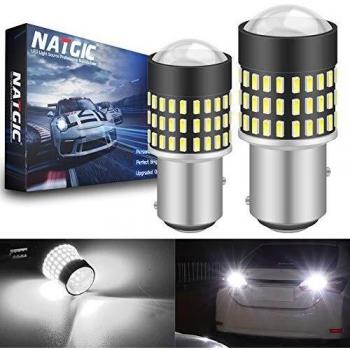 ngcat 2pcs 900Lumens 3014SMD 78-ex chipsets 1157 BAY15D 2057 2357 7528 LED bombillas con proyector lente de freno intermitentes cola de copia de seguridad Reverse luces, Xenon Blanco, 12 – 24 V