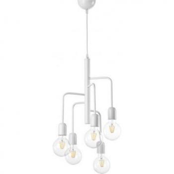 Lámpara Colgante MANTIS 5 Luces Metal Blanco