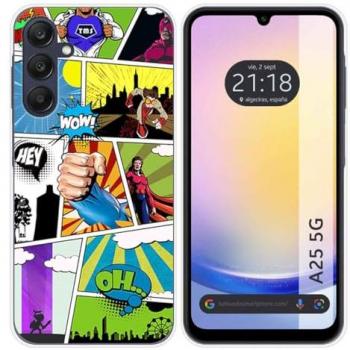 Funda Silicona Diseño Comic para Samsung Galaxy A25 5G