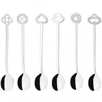 Sambonet New Oriental Set de Cucharas de Party, 12 Pzas, Diversos Diseños, Cucharas para Degustar, Cucharas para Servir, Cucharas Gourmet, 52550C82