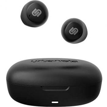 Urbanista Lisbon Wireless Earbuds, Auriculares Intrauditivos con Controles Táctiles, 27 hrs de Reproducción, Estuche de Carga, Asistente de Voz, Medianoche Negro