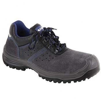 Zapato de Seguridad S1P Modelo Myron Serraje Gris Talla 37 Puntera de Carbono Light