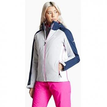 Dare2b Comity Waterproof & Breathable High Loft Insulated Ski & Snowboard Jacket With Foldaway Hood and Fixed Snowskirt Jackets Waterproof Insulated, Mujer, Lollipop, 20