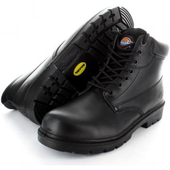 Dickies Mens Leather Antrim Work Safety Steel Toe Cap Boots Black,Brown