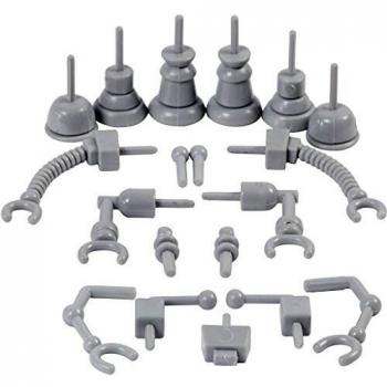 Kit de Piezas de Robot Gris, Tamaño 0,5-6 cm, 19 Unidades