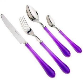 Pradel Excelencia 2086 M 24 Piezas Cubiertos Set Purple 16 x 24 x 7 cm