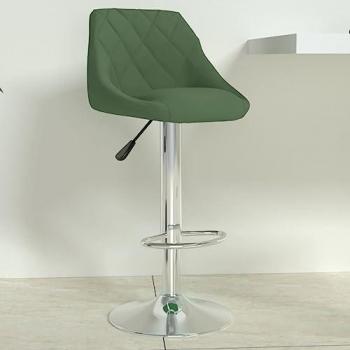Taburete de cocina de terciopelo verde oscuro Vidaxl
