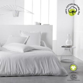 Funda de Edredón Doble Orgánica en Algodón Bio - Blanco - 220 x 240 cm