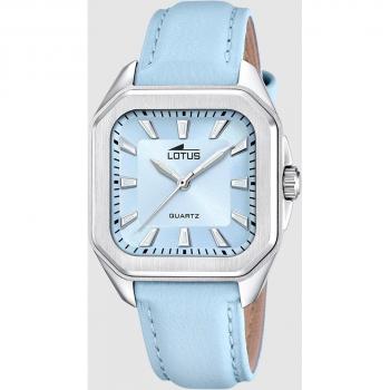 Reloj Lotus 18968/4 Azul Mujer - Reloj de mujer Square Series, correa de piel color azul celeste