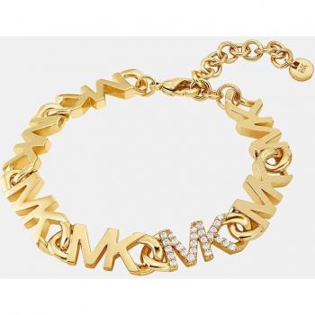 Pulsera Premium de Latón y Circonitas Dorada para Mujer Michael Kors MKJ7953710 17-19.5 cm