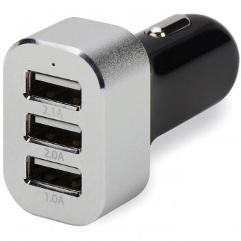 Ednet 84119 - Cargador (Auto, Universal, Encendedor de cigarrillos, Negro, Plata, Sobrevoltaje, Cortocircuito, 12 - 18)