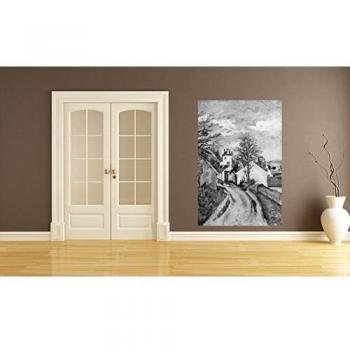 Bilderdepot24 Autoadhesivo Fotomural Paul Cézanne - Viejos Maestros La casa del Dr. Gachet - blanco y negro 90x135 cm - directamente desde el fabricante