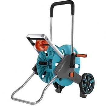 Gardena AquaRoll M Easy Carro portamanguera, Negro, Azul, Naranja