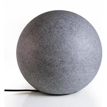 Lámpara de exterior esférica de granito 60cm, E27, 220-240V AC/50-60Hz, máxima 23W