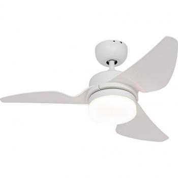 Ventilador de techo blanco con LED incluido y mando a distancia - Yuki