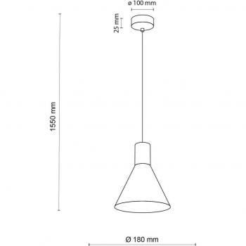 Lámpara colgante Jump, negra, Ø 20 cm