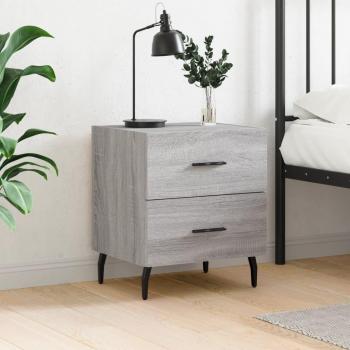 Mesita de noche Sonoma gris 40x35x47,5 cm madera multicapa