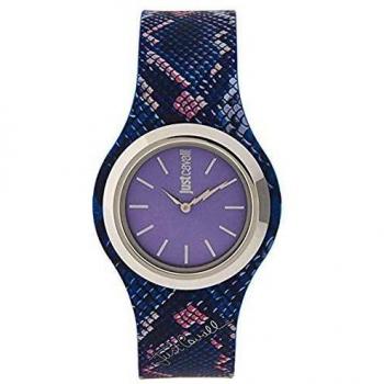 Just Cavalli Women's Purple Silicone Analog Quartz Watch (Model JCW1L019P03)