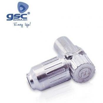 Conector hembra TV acodado metálico GSC 002603317