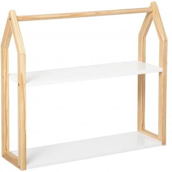 Estantería Infantil en Forma de Casa Blanca y Madera Atmosphera